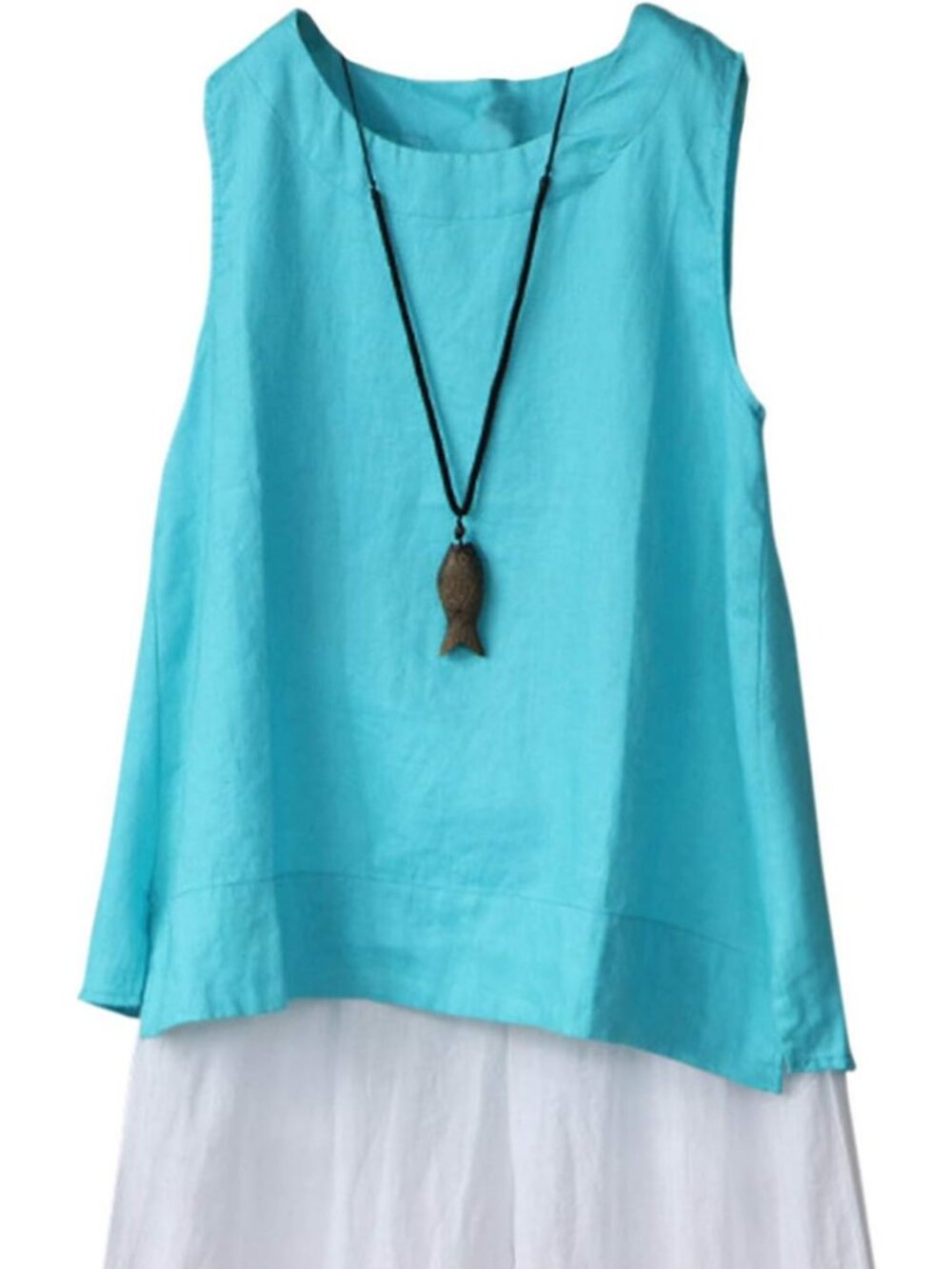 Lightweight 100% Linen Sleeveless Summer Tank Top - Perfect for Warm Weather